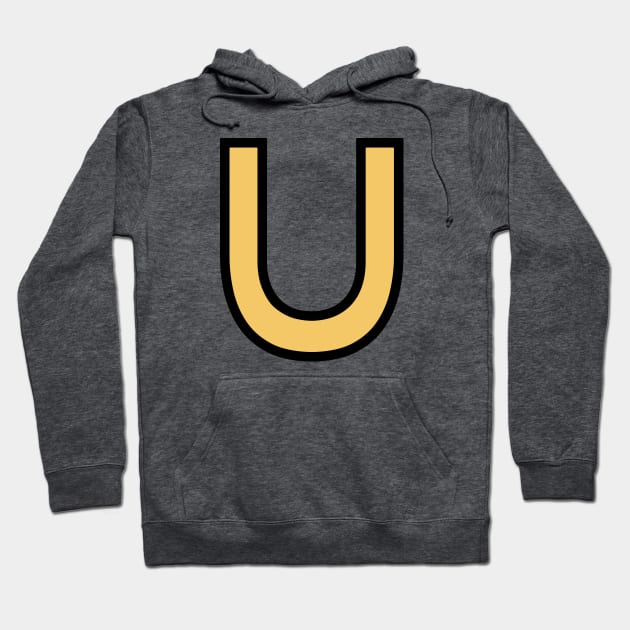 Funky Yellow Letter U Hoodie by Thespot